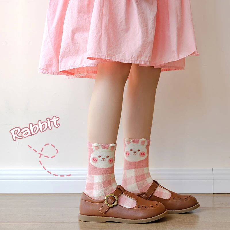 争暖树春秋中筒儿童袜子卡通松口中大童男女棉袜可爱A类宝宝袜