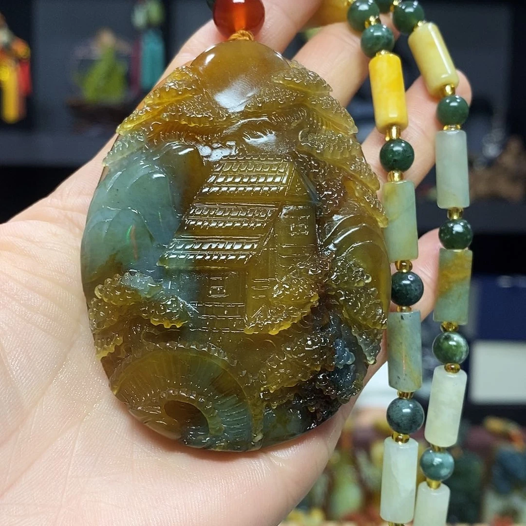 未镶嵌岫玉挂件吊坠手把件