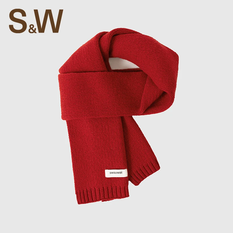 【SW速惟】纯色舒适保暖时尚围巾百搭针织9030