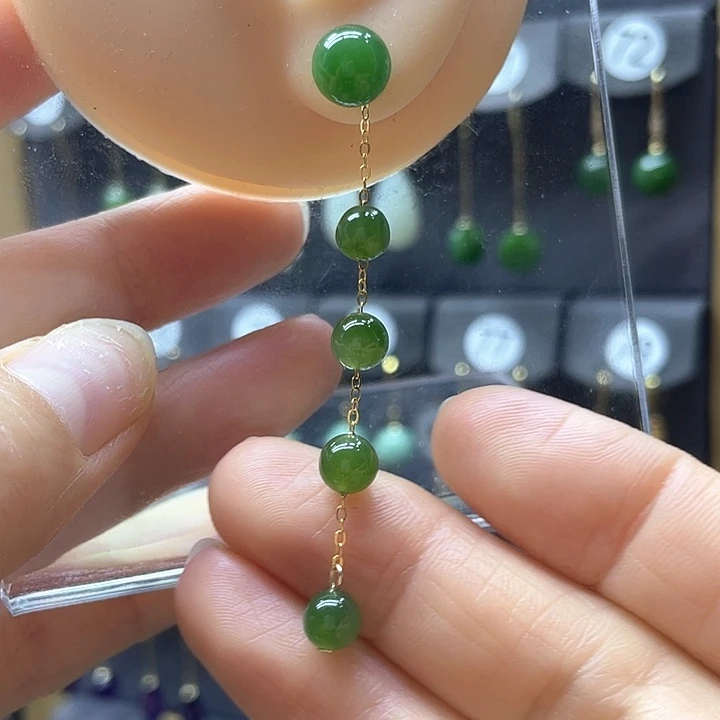 和田玉银S925镀金镶嵌颈饰