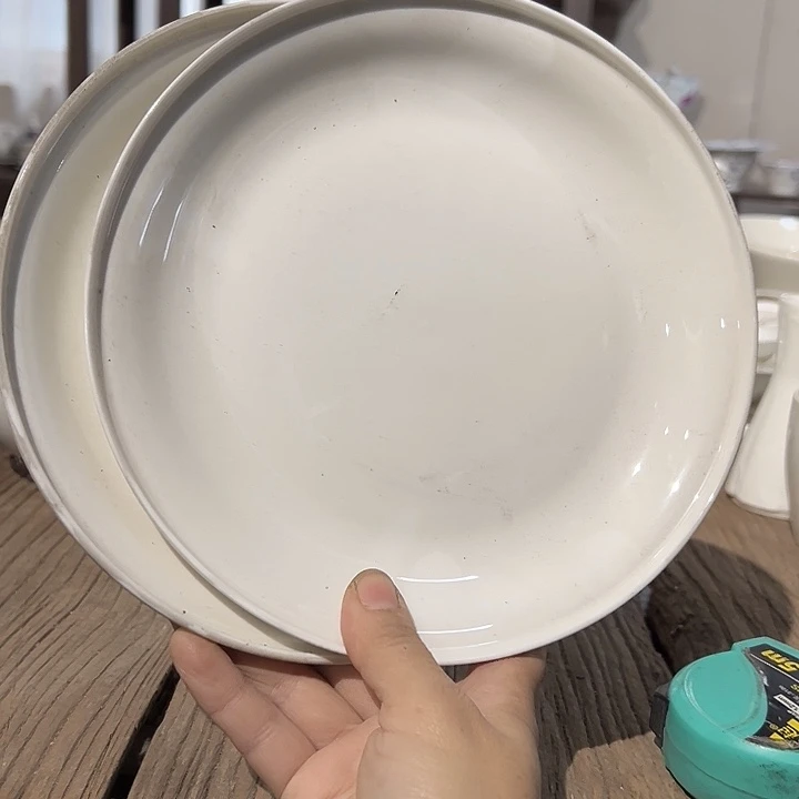 国营尾货骨瓷盘一对