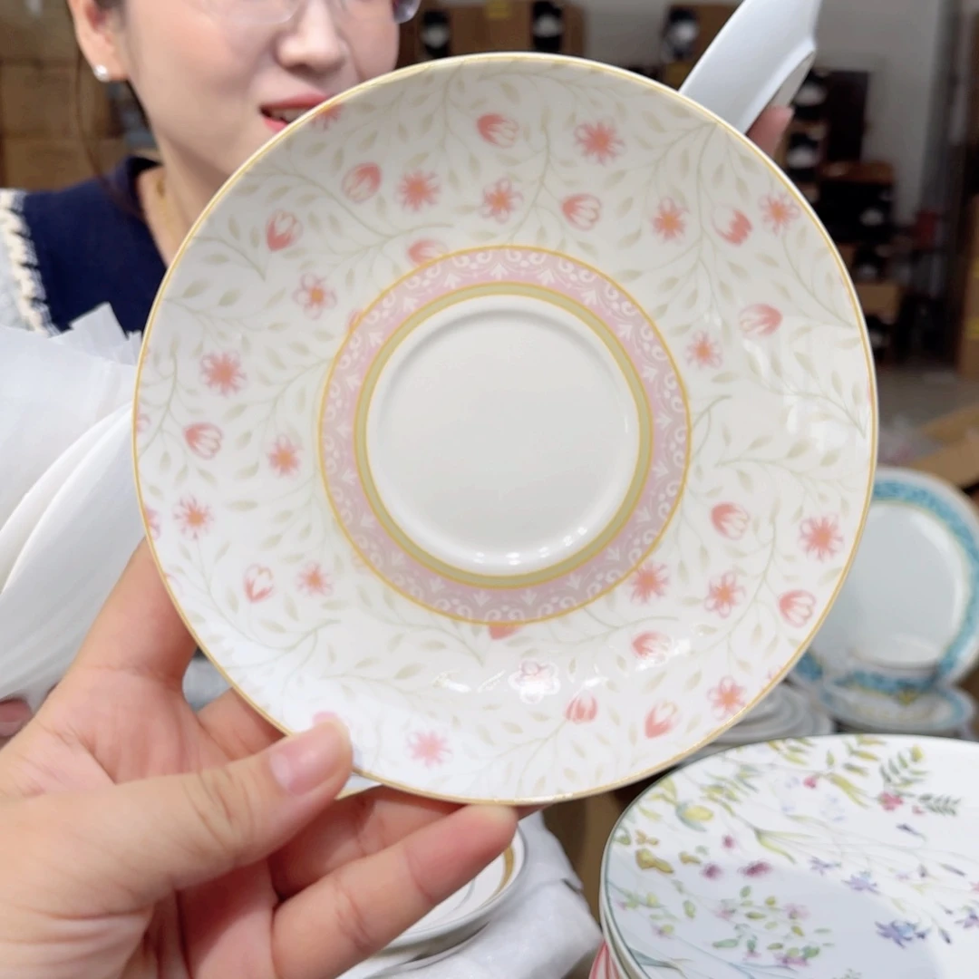 骨瓷骨瓷6英寸味碟15cm8个实用外贸骨瓷
