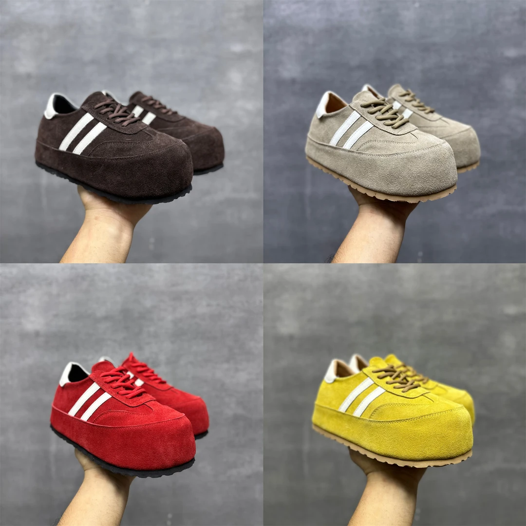 【女鞋德训鞋】真皮版卡皮巴拉复古德训鞋小个子内增高女鞋休闲鞋