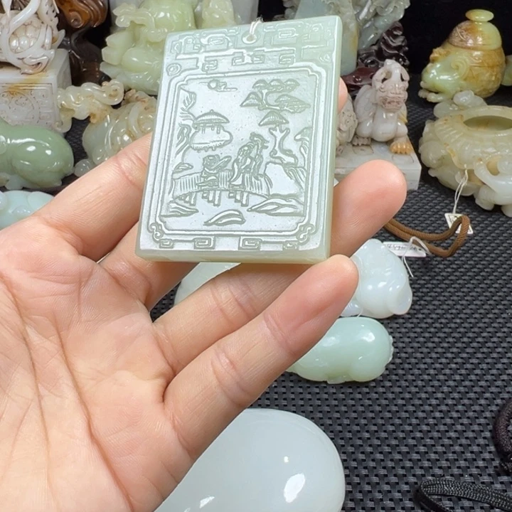 和田玉未镶嵌挂件