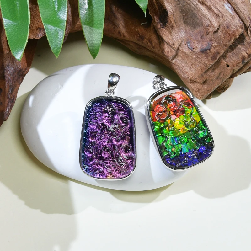 【E04-8 斑彩豆子吊坠】多样性发其一