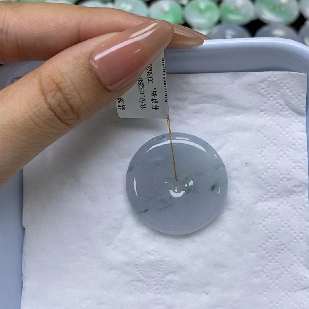 颈饰未镶嵌翡翠丸*平安扣