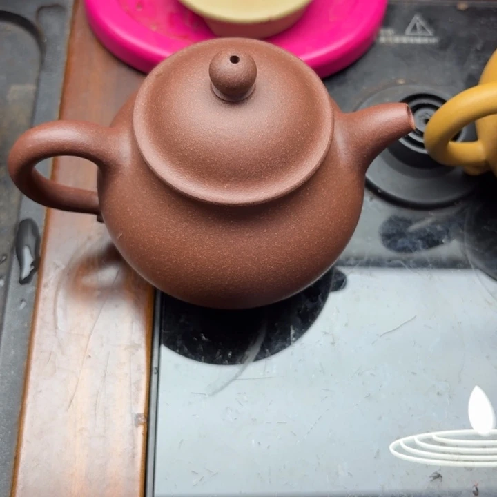 茶壶紫砂原矿半手工紫泥潘壶200cc