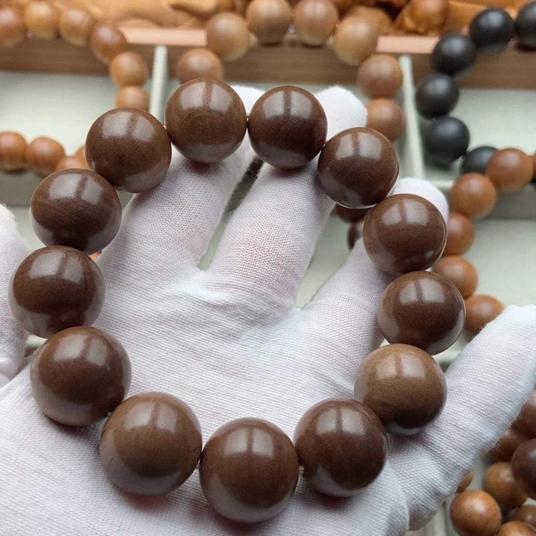 檀香木手串/手链用****11.8老山檀香黑肉沉奶香瑕疵手串