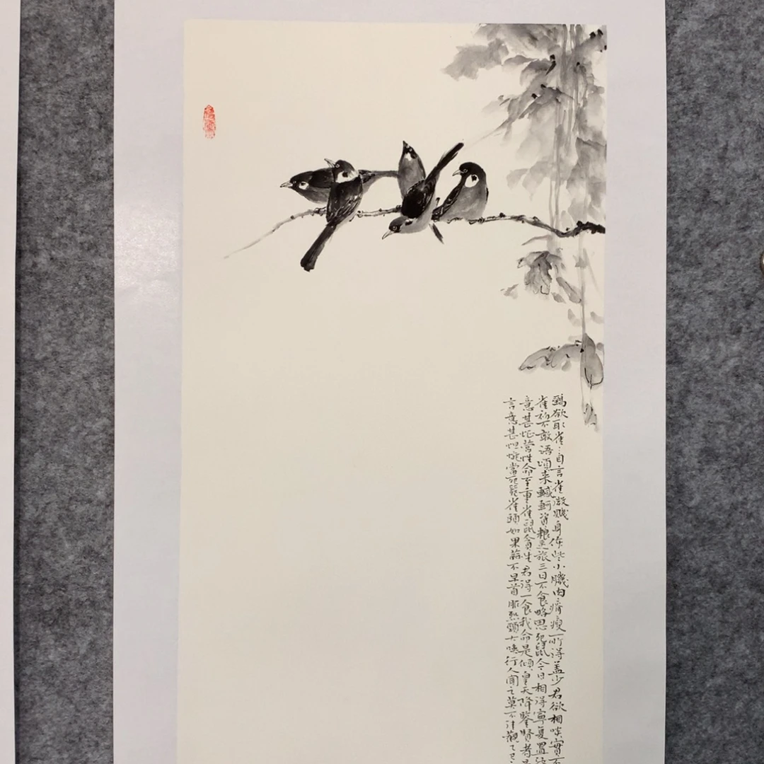 国画花鸟作品写意