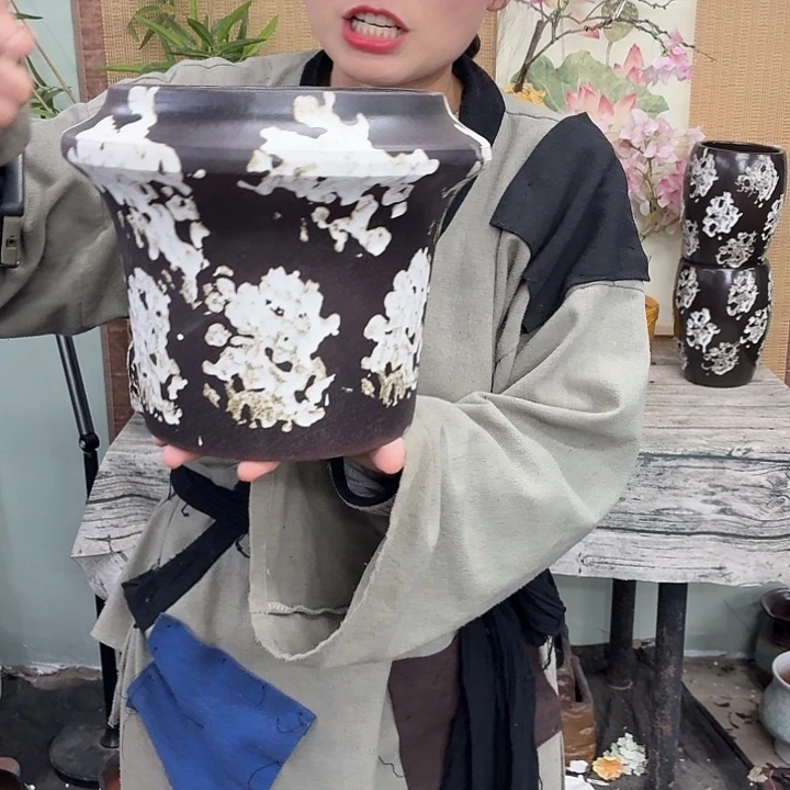 18×21 -粗陶花盆有孔-买买买