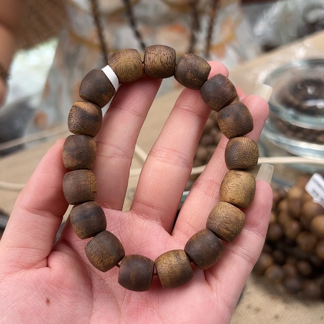 手串沉香R025奇楠沉香沉水白奇12鼓22g单多样性发一