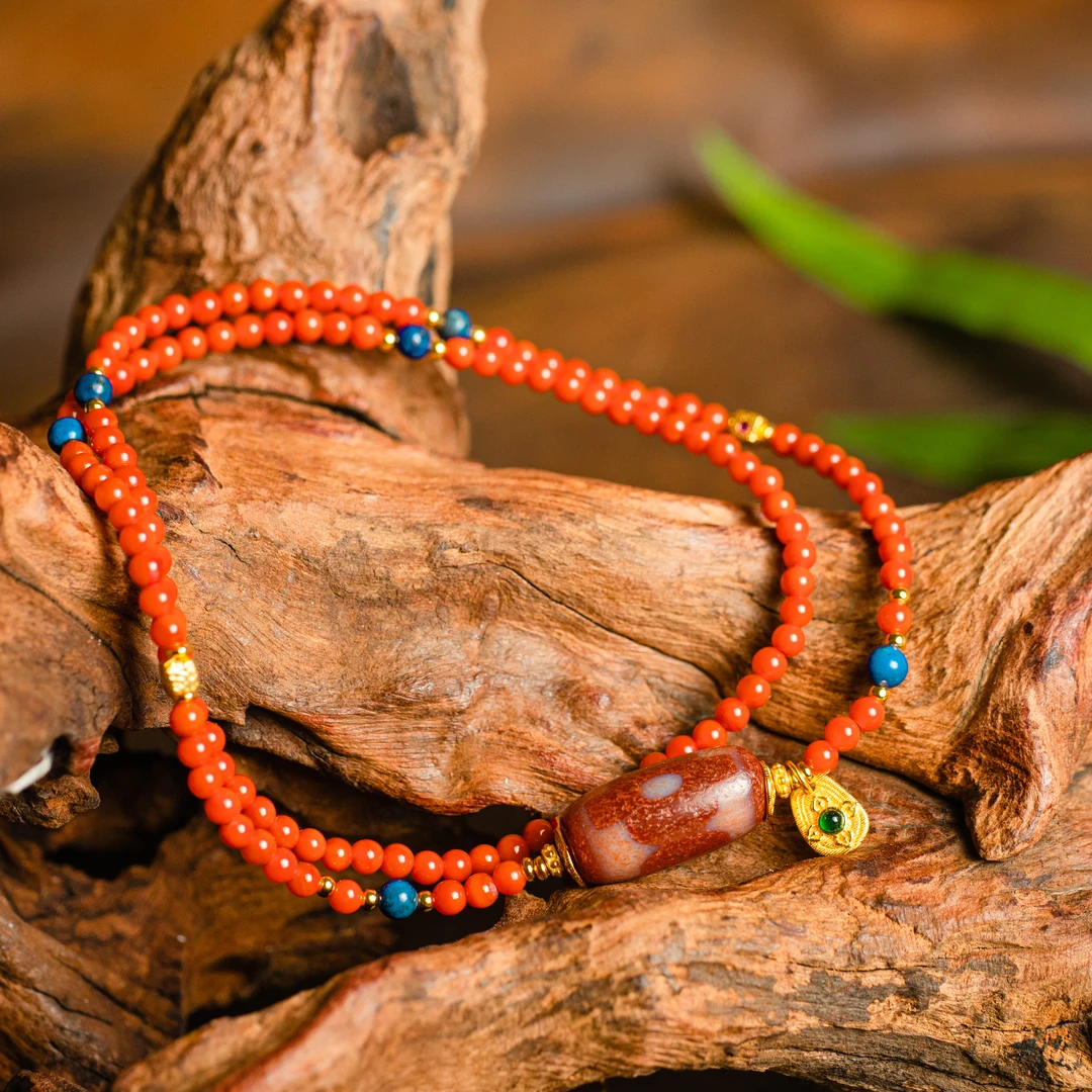 五月火活动 坛城三眼天珠玛瑙南红项链（拉萨直发）DU250324210