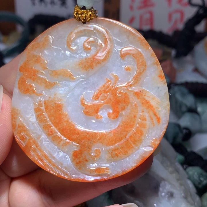 翡翠未镶嵌颈饰保真天然A货翡翠