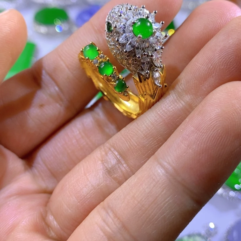 【闪购商品】翡翠挂件银S925镶嵌天然翡翠