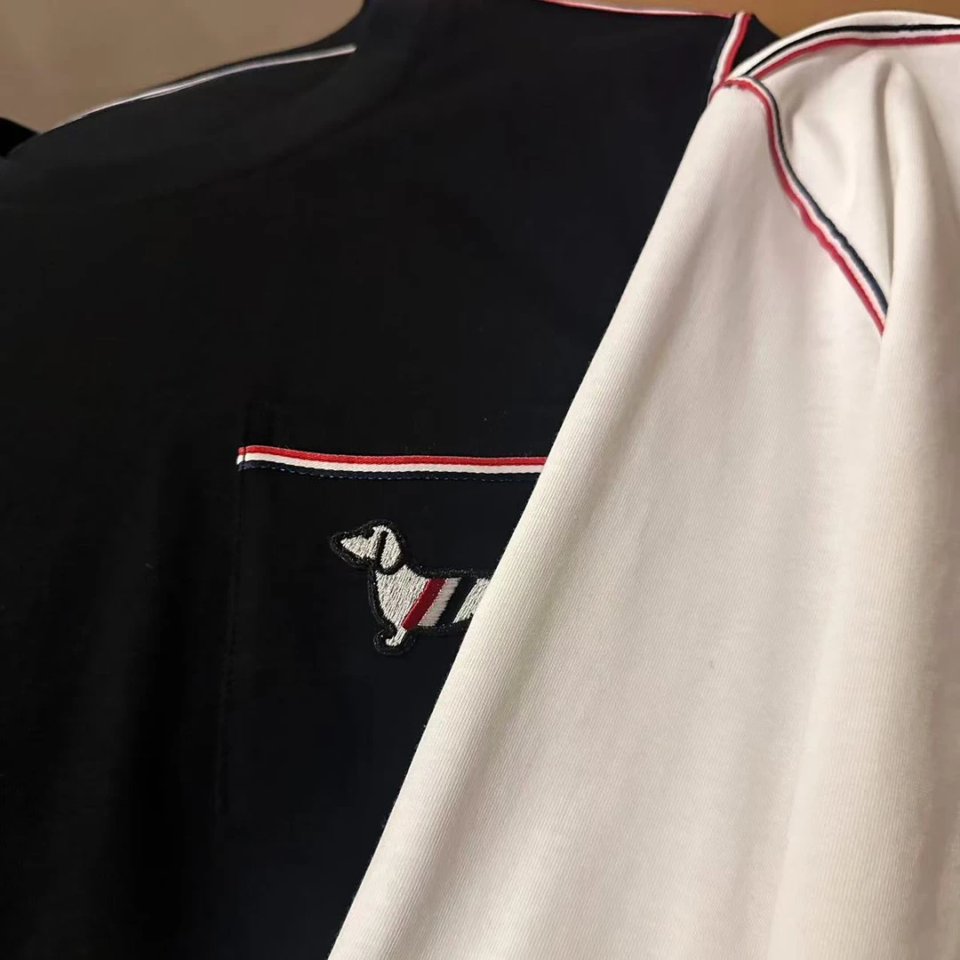 【小狗长袖】24s小狗贴布口袋修身长袖t女款260gDATING