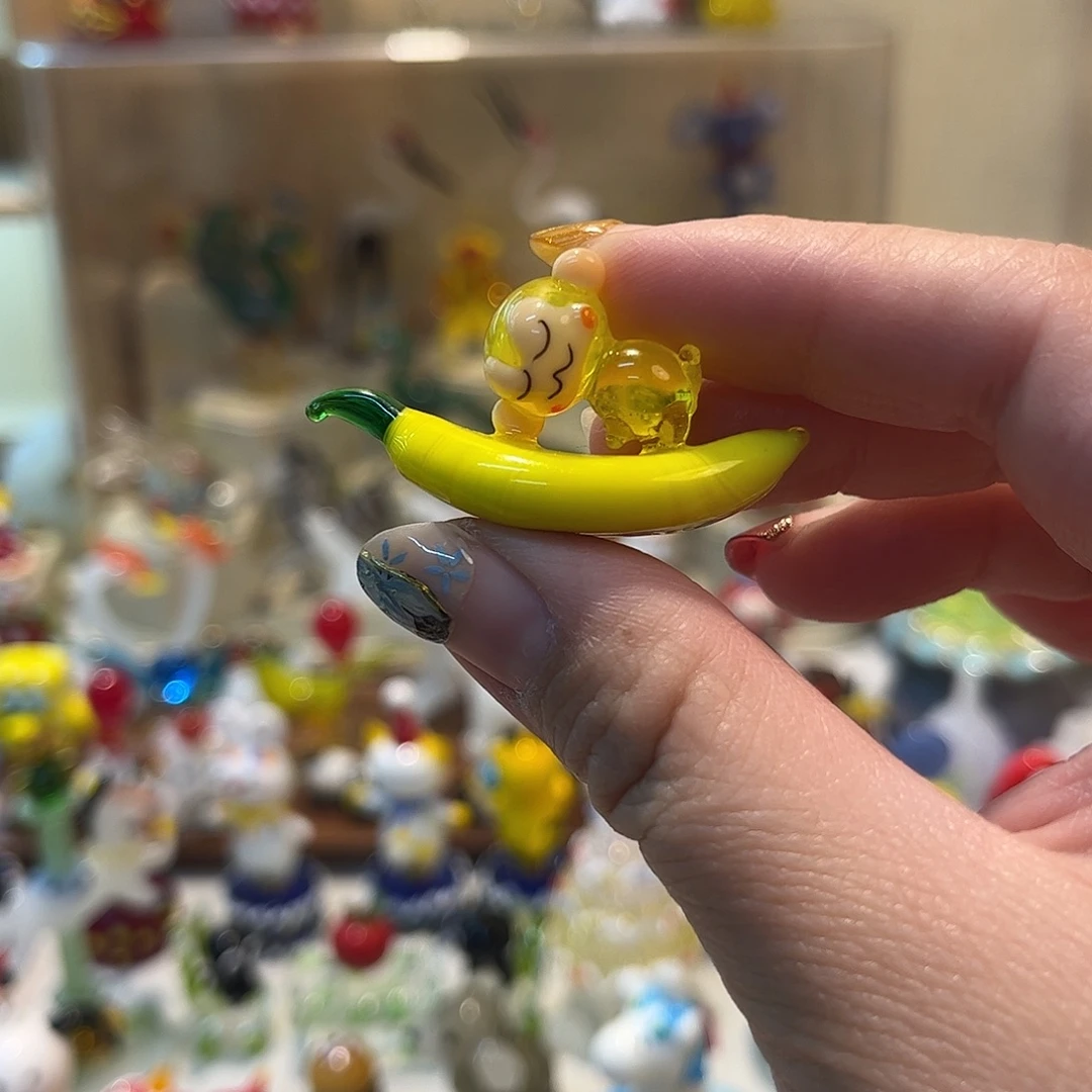 手工艺品琉璃香蕉猴