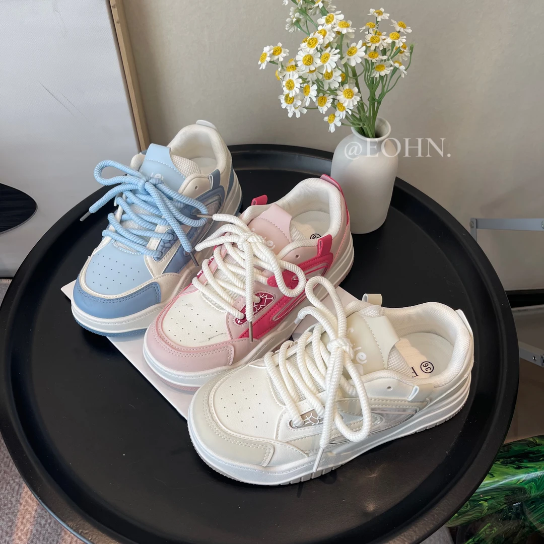 【eohn】2024春季新款增高休闲百搭板鞋时尚女鞋ins