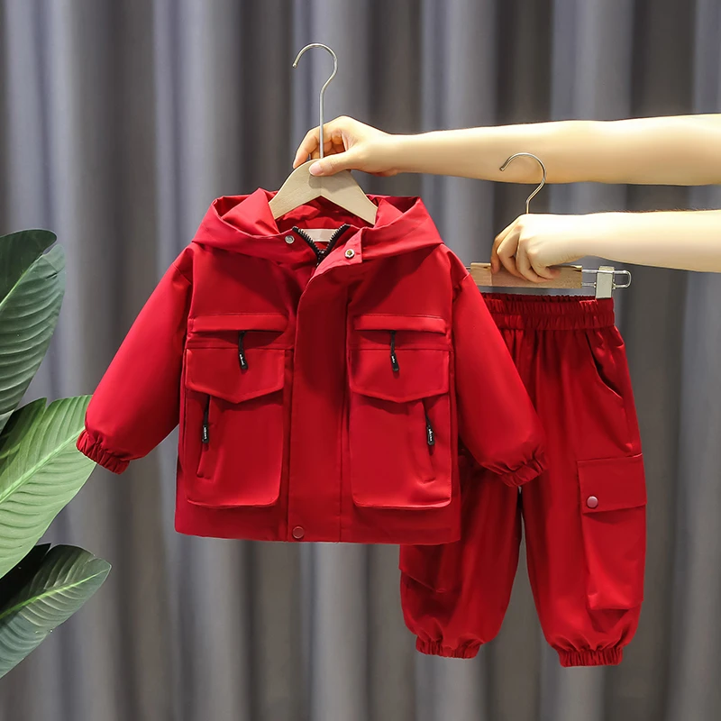 男童秋装套装痞帅儿童时髦洋气工装两件套男孩春秋季潮酷炸街童装