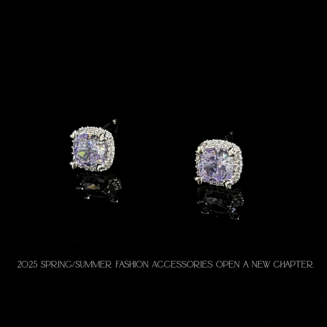 铜合金耳饰 镀K金 2025款C2406【葡萄软糖】BOBAOLI 耳钉