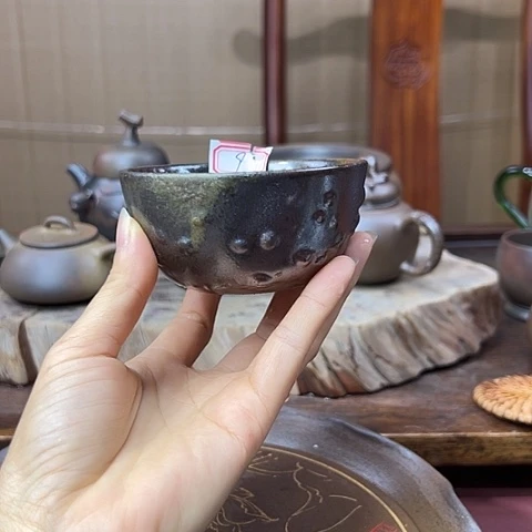 戬谷龙窑坭兴陶柴烧杯9