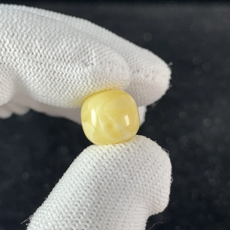 L1080保真原矿俄料尺寸12*11mm蜜蜡单颗老型单珠隔珠支持复检