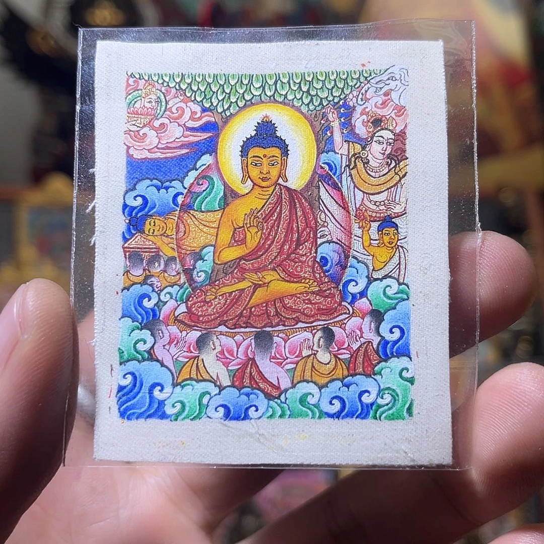 吊坠青海热贡纯手绘世尊多尊