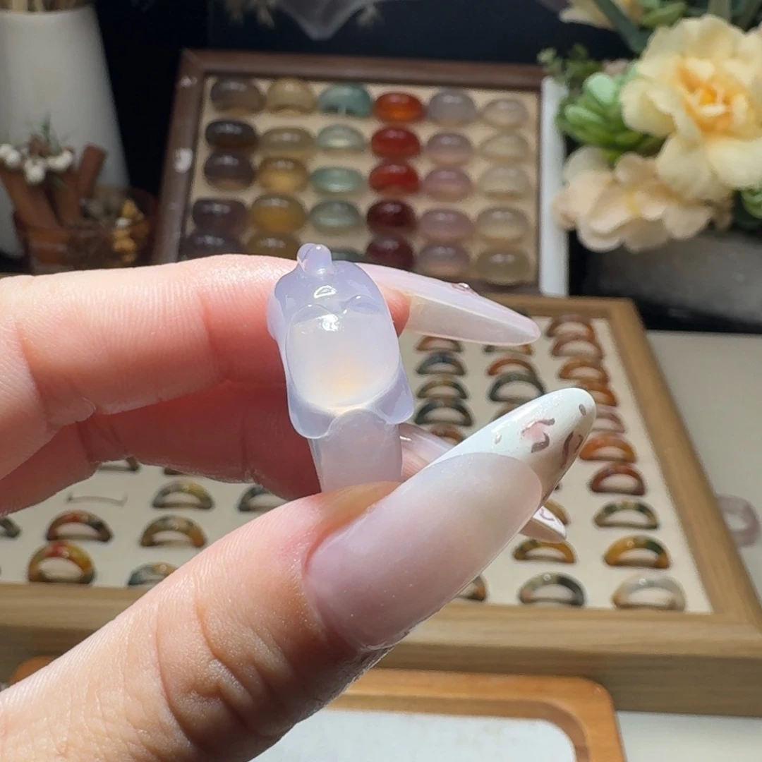 玛瑙/玉髓未镶嵌戒圈