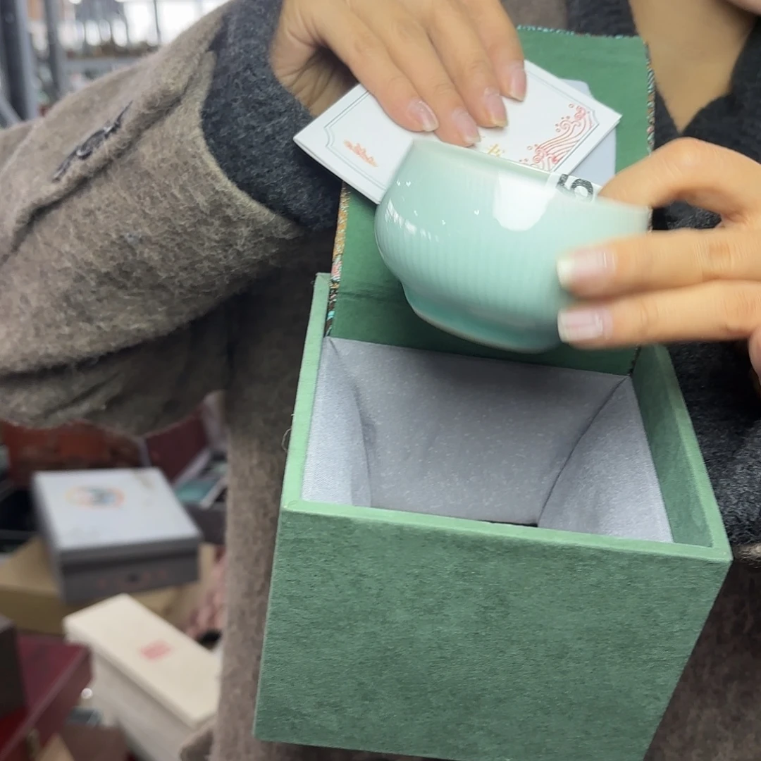 龙泉云间青瓷小米茶器