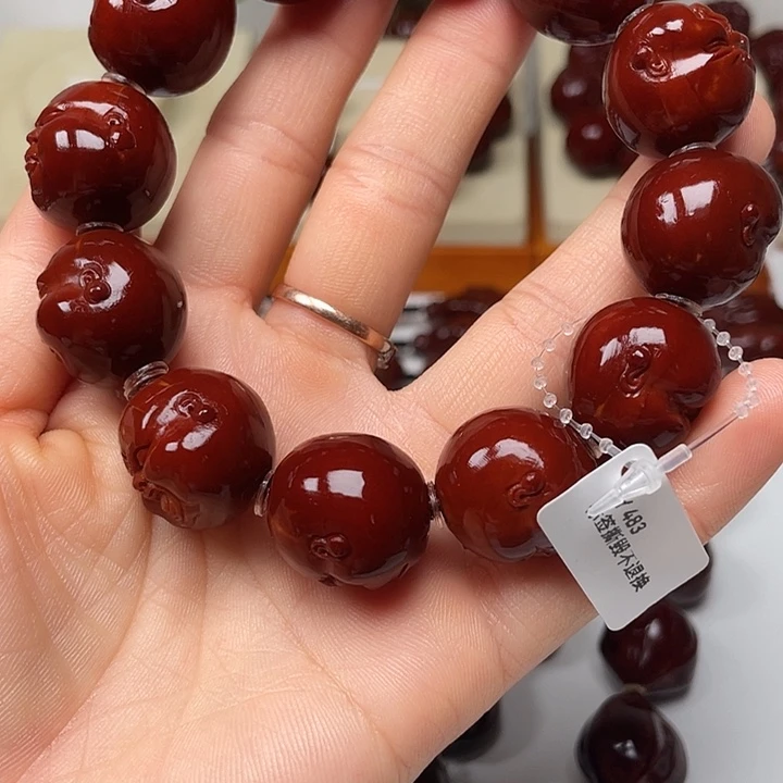 橄榄核手串李*包浆玉化