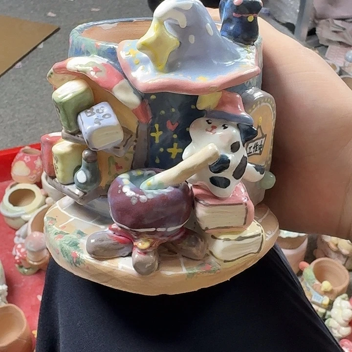 老梧家的手工陶瓷多肉花盆