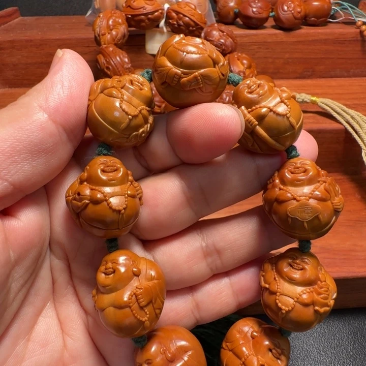 橄榄核手串光背弥勒