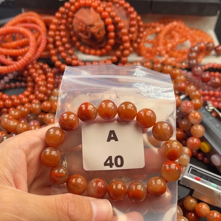 南红玛瑙未镶嵌多样性发货默认微瑕称重12mm