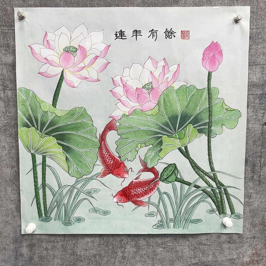 国画绘画作品70.70斗方画芯