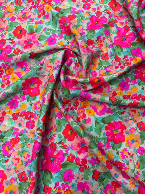 【晓萍推荐】5D数码高密印花棉绸 火龙果花儿朵朵