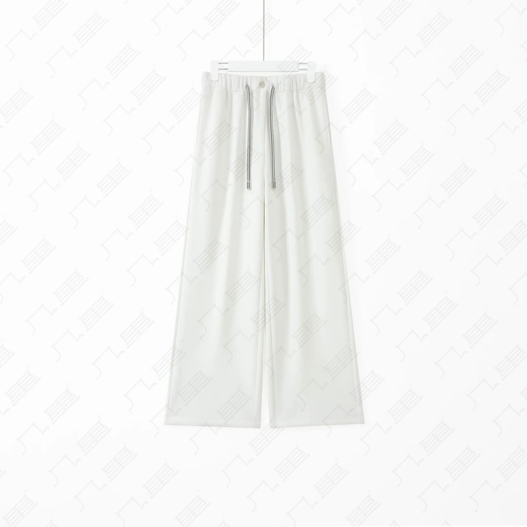 几里与麻 高级感运动抽绳直筒加绒休闲裤102 2090248