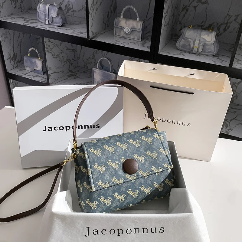 【雅各邦】2025新款雅丹风腋下设计师百搭托特包大容量斜挎时尚包包