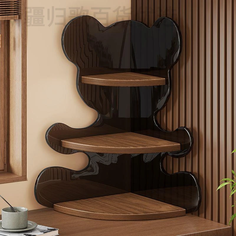 新疆包邮亚克力桌面转角水杯收纳餐桌台面置物架多层小型空间利用