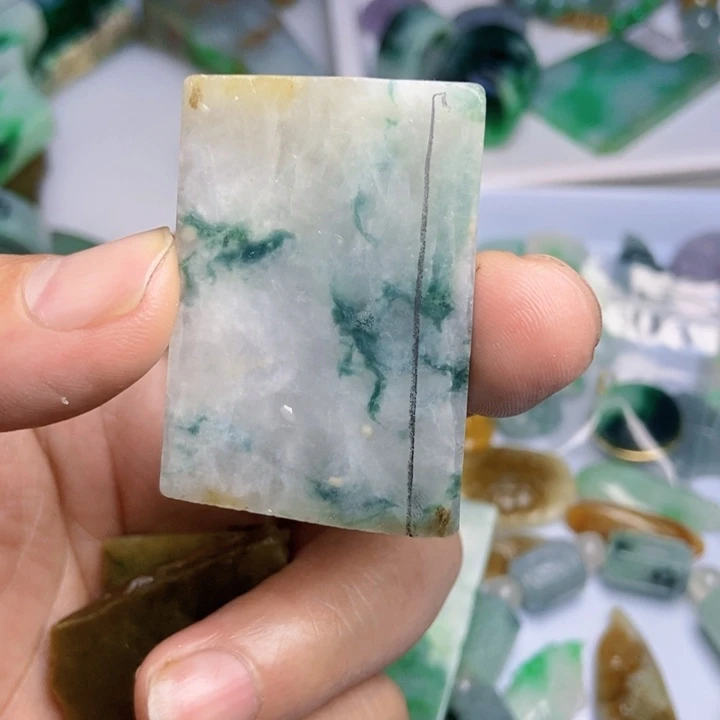 翡翠散珠天然翡翠A货挂件