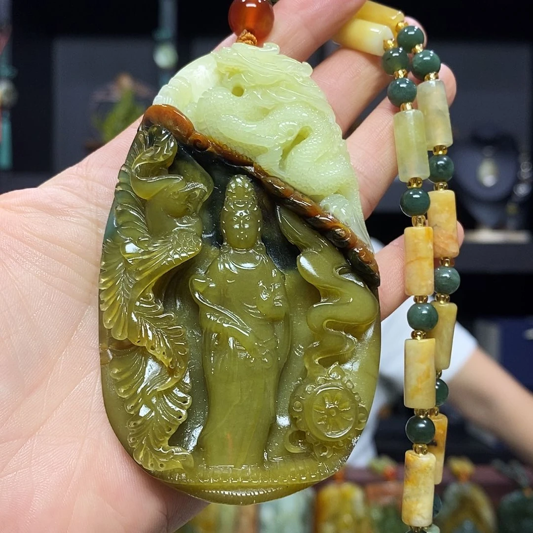 未镶嵌岫玉挂件吊坠