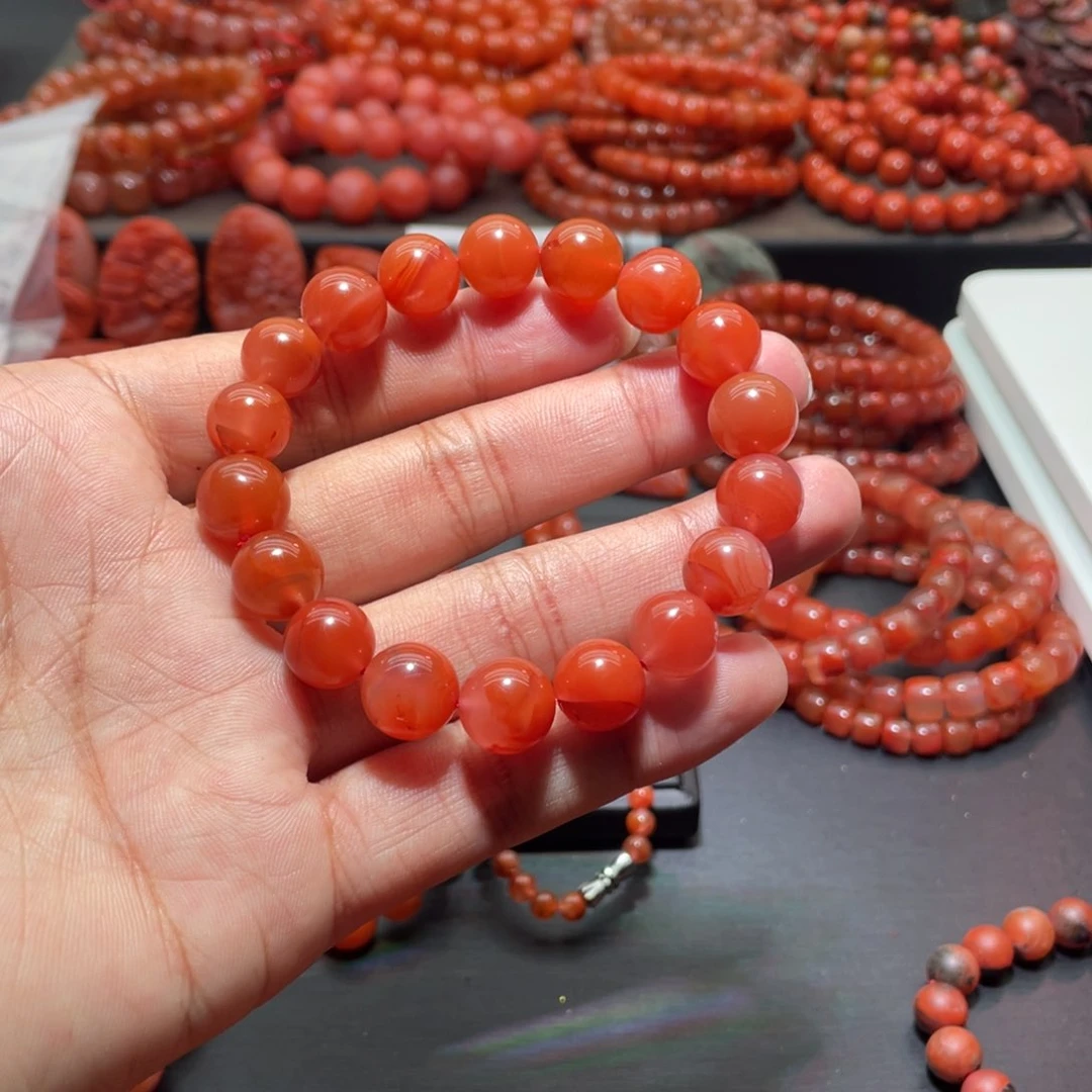 南红玛瑙手链未镶嵌