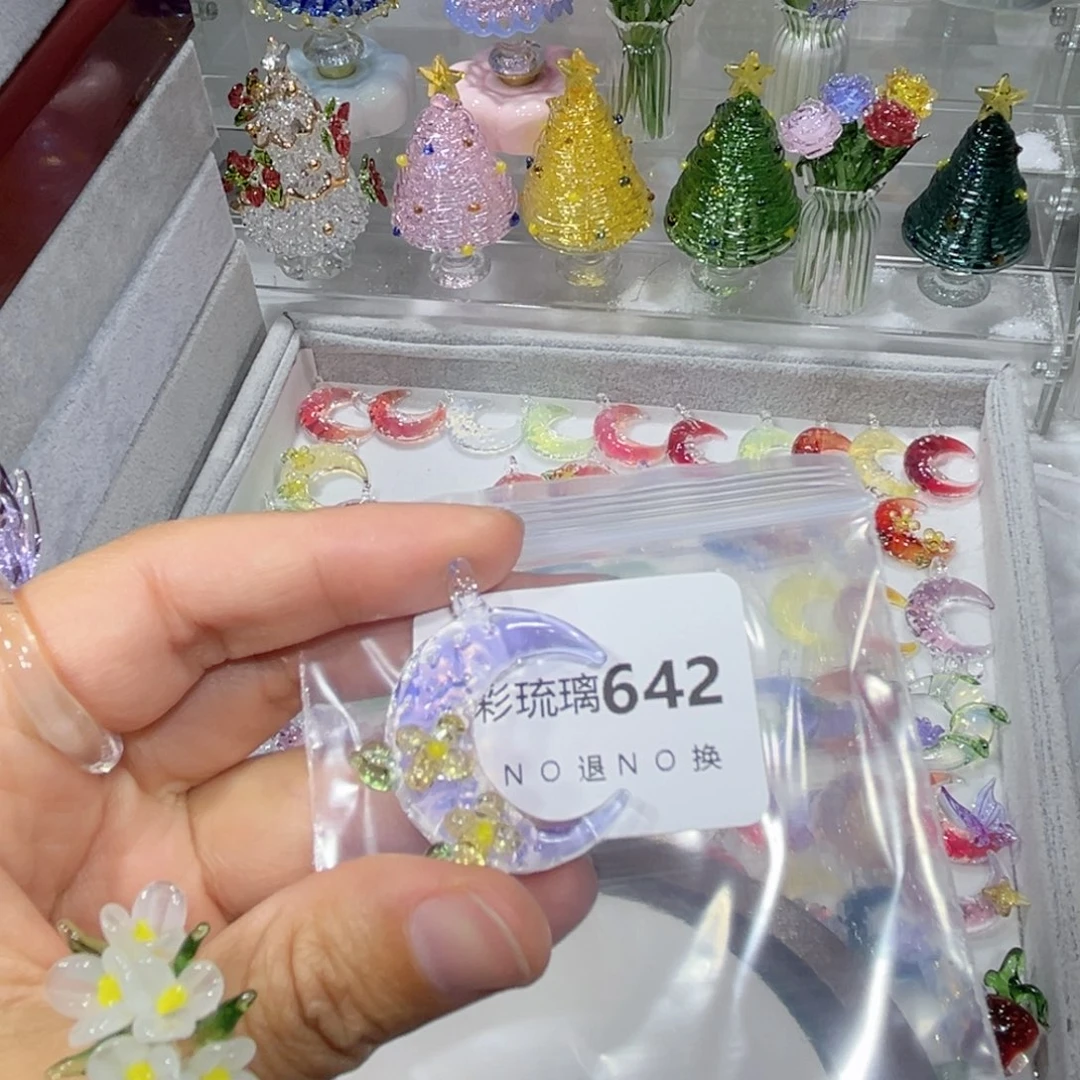 归***栀颈饰玻璃642桂花月亮