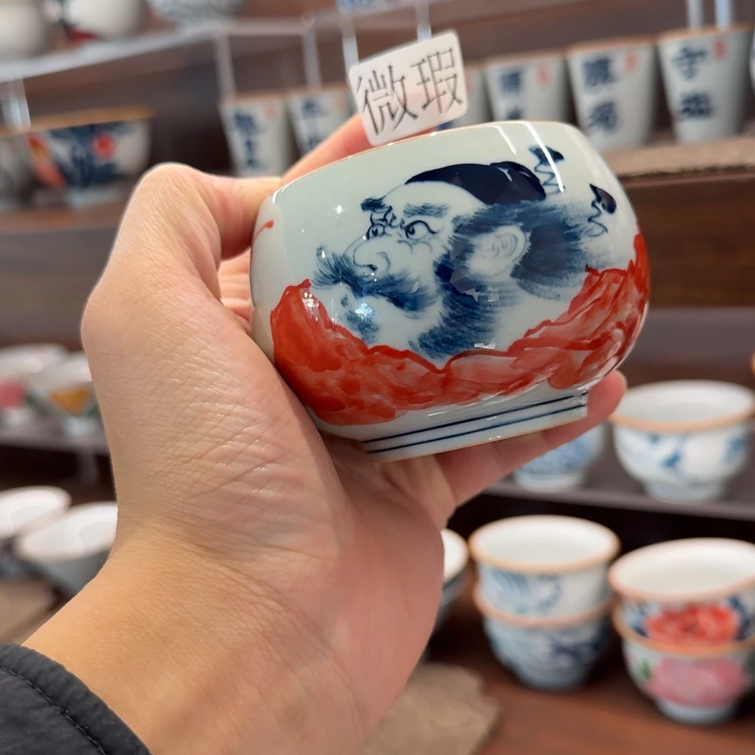 釉下彩纯手绘微瑕