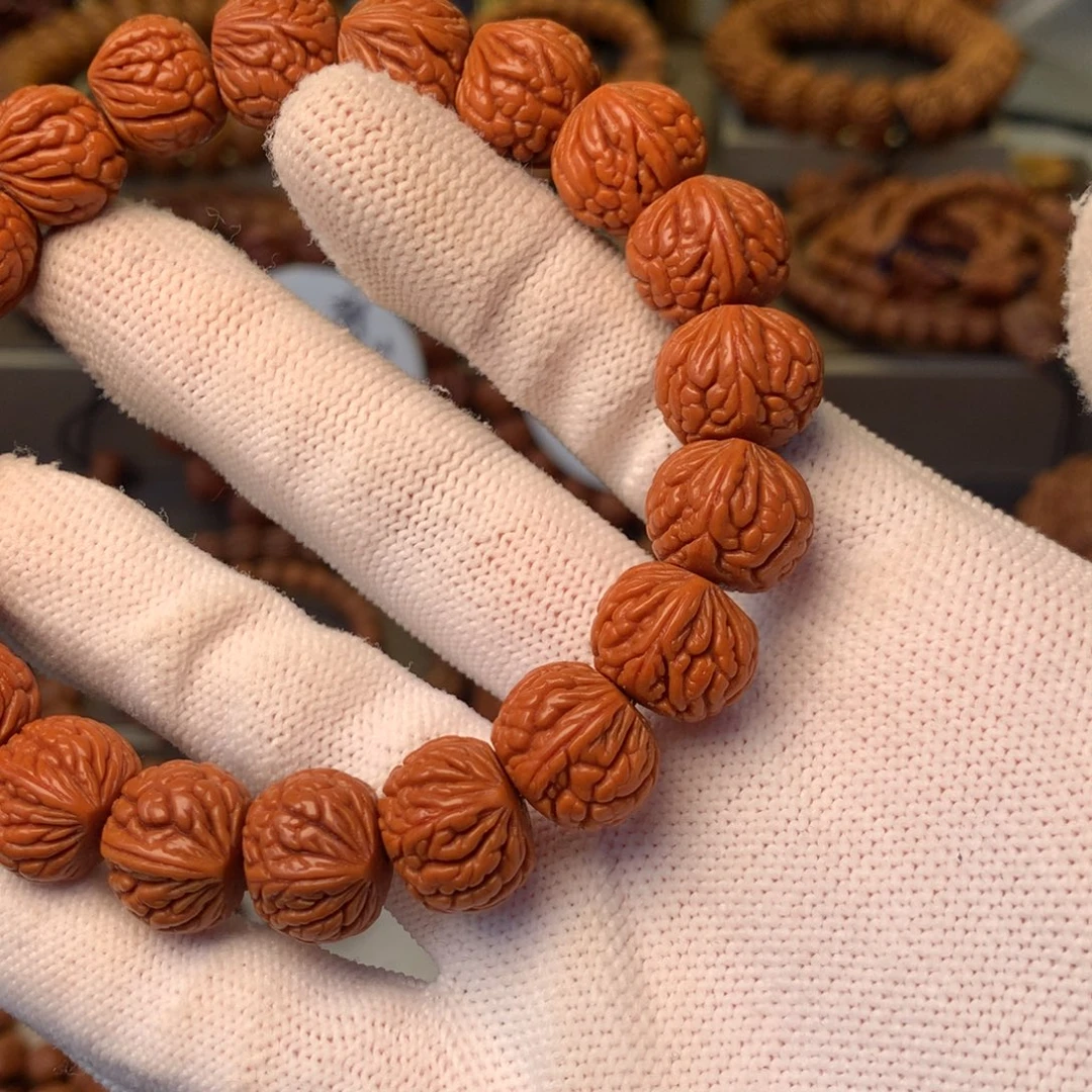 桃核手串秦岭龙纹