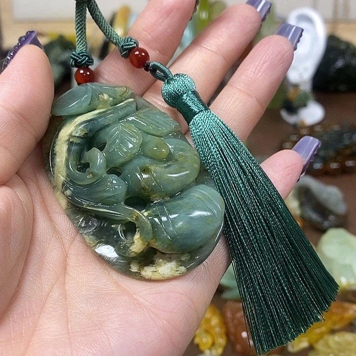 蛇纹石玉手把未镶嵌