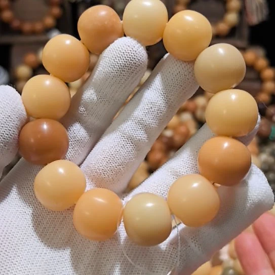 手串菩提根/象牙果风化料干磨19微瑕