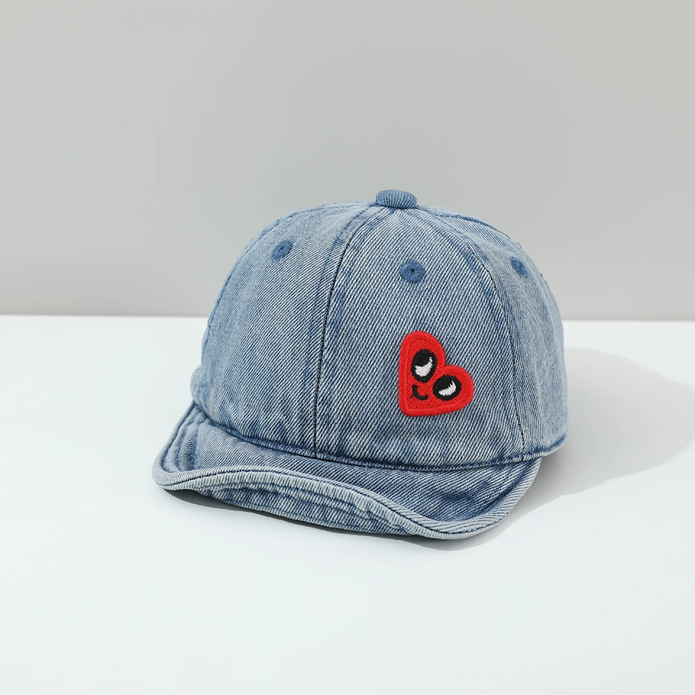 宝宝牛仔鸭舌帽子洋气百搭潮儿童男女春秋软檐遮阳太阳帽1-2岁