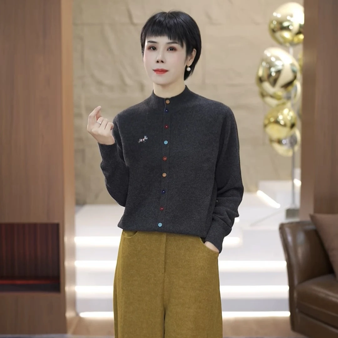 【渲渲推荐】LQ-1822528冬季一排扣彩色小驴小衫