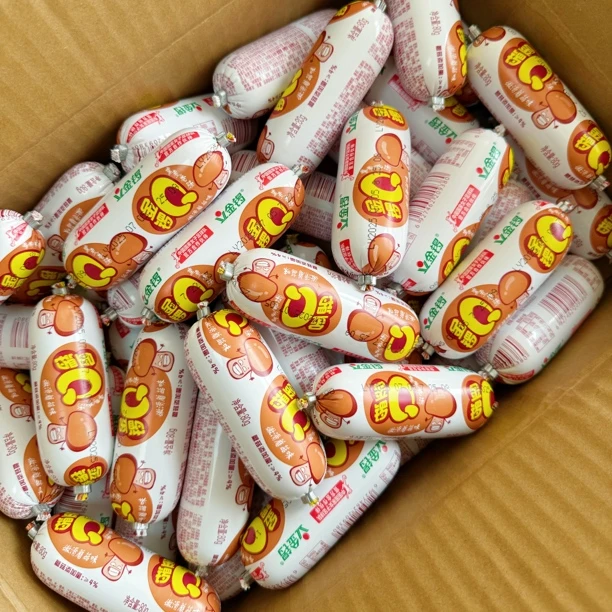 金锣Q香肠火腿肠蘑菇孜然香辣玉米4种口味网红零食泡面搭档