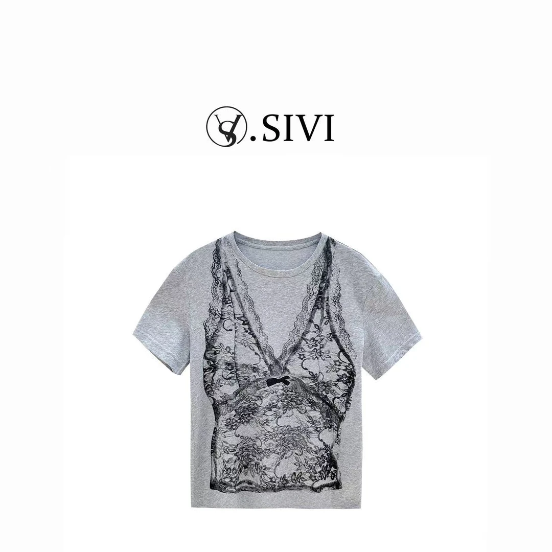 熙薇【性感至上】2025春季新款时尚休闲气质T恤上衣H1910