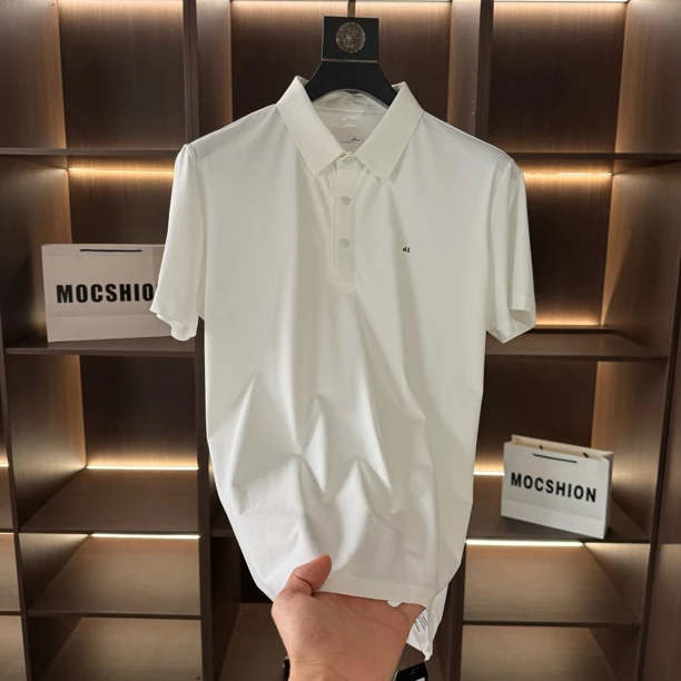 纯色男Polo衫商务休闲纯色男款夏季半袖男士修身显瘦夏季男士T恤